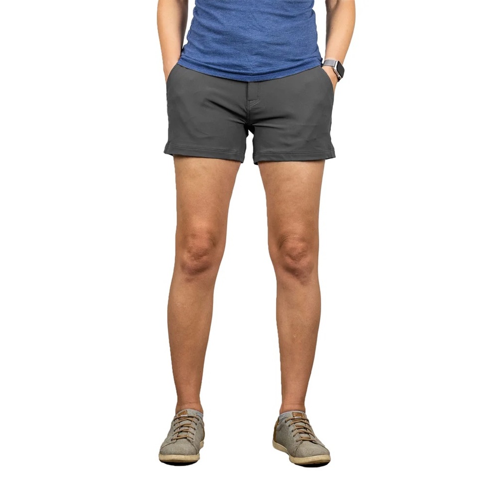 TEREN- Women's Daily Driver Shorts Charcoal Outdoors Magnetic Hiking Nature